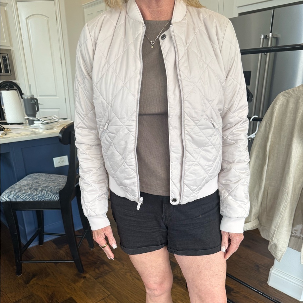 lululemon pale pink reversible bomber jacket